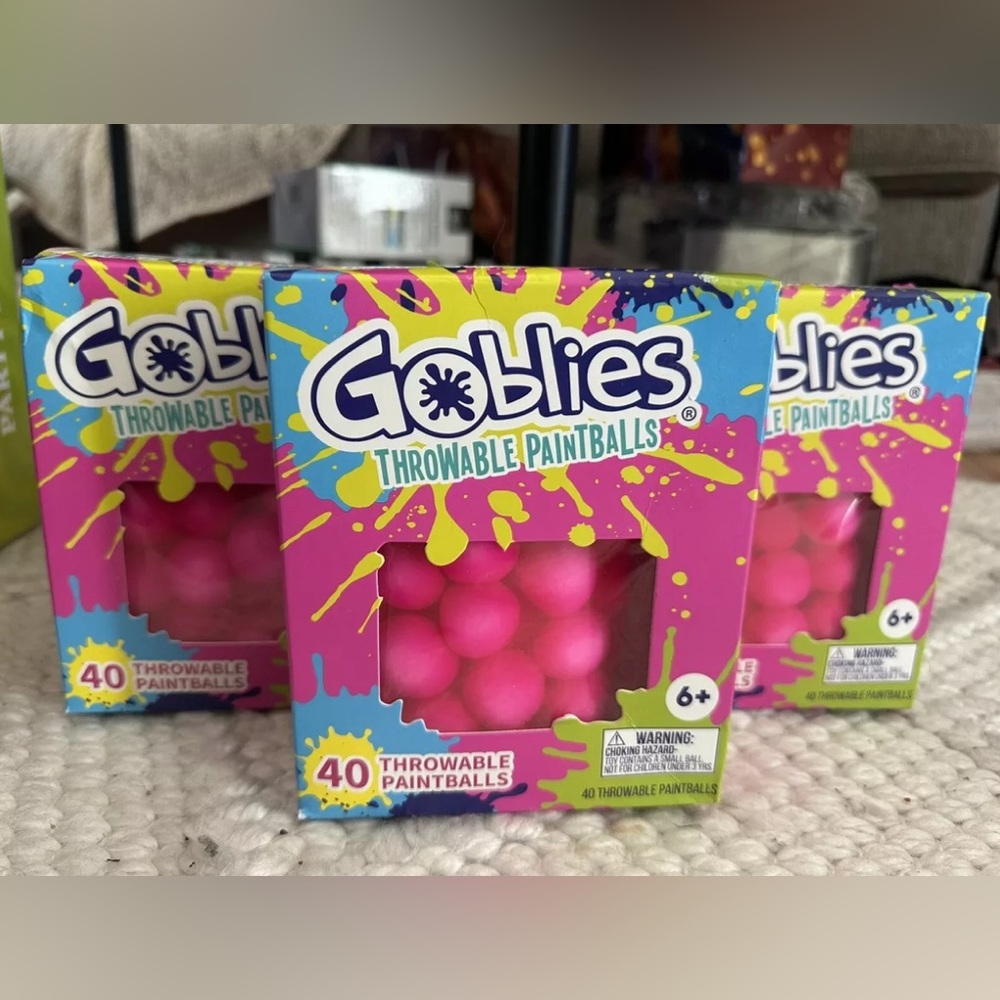 Goblies - 120  Throwable Paintballs - Pink - 3 Packs Of 40. Brand New